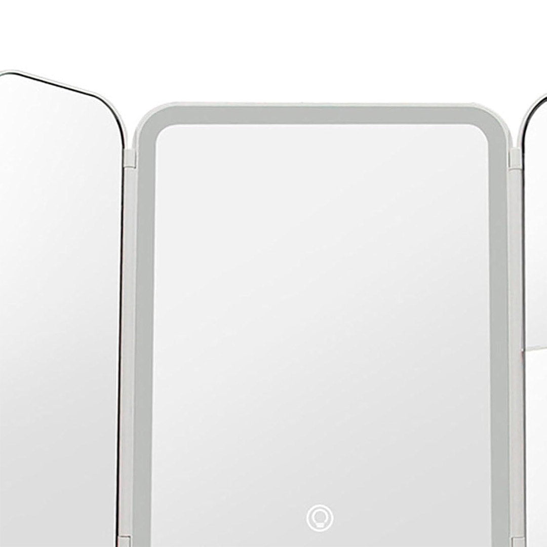 ESPEJO TRIPLE PLEGABLE C/LUZ RECARGABLE LH-4851