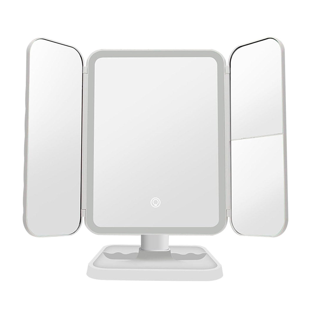 ESPEJO TRIPLE PLEGABLE C/LUZ RECARGABLE LH-4851