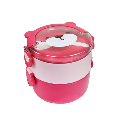 VIANDA REDONDA INFANTIL 2NIVELES C/CUCHARA LH-4928