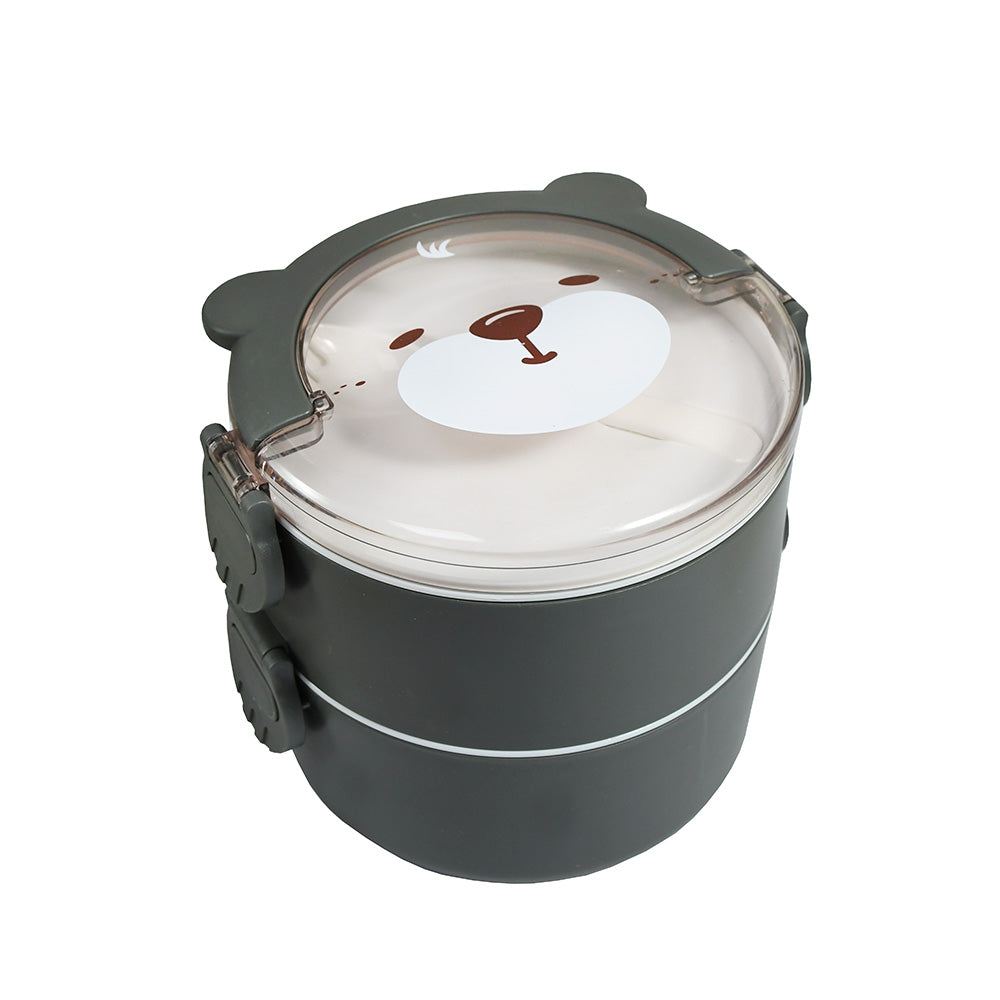 VIANDA REDONDA INFANTIL 2NIVELES C/CUCHARA LH-4928