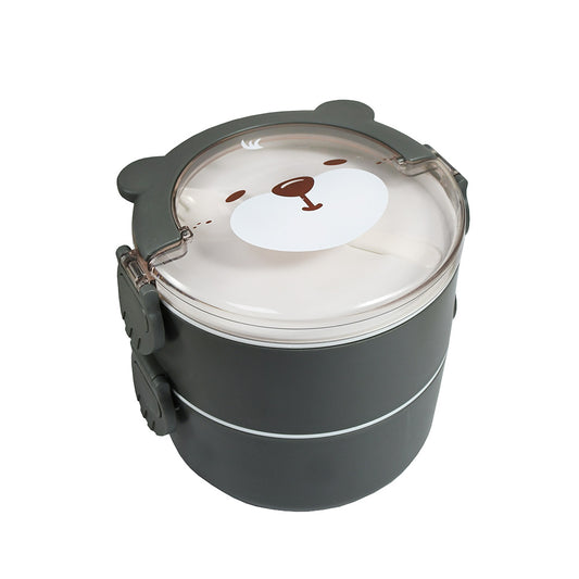 VIANDA REDONDA INFANTIL 2NIVELES C/CUCHARA LH-4928