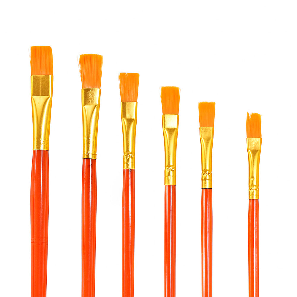 SET DE 6 PINCELES PLANOS EN BOLSA LH-4475