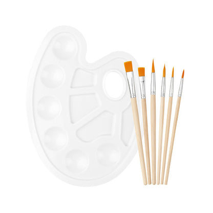 SET DE PINCELES Y PALETA PARA COLORES LH-4482