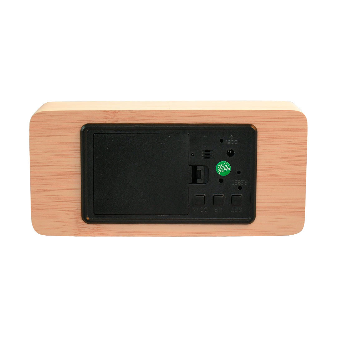 RELOJ DIGITAL BLOQUE DE MADERA LH-4649