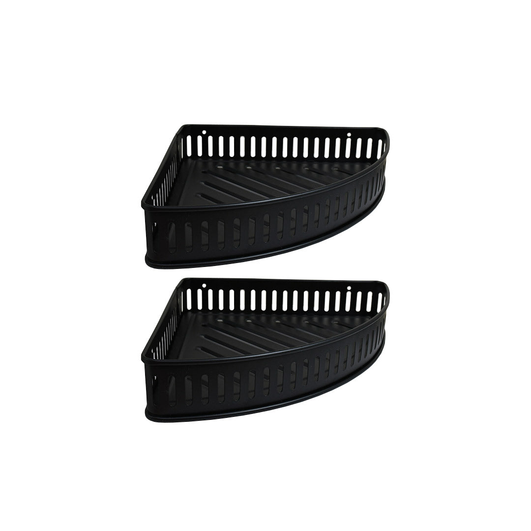 ESTANTE ESQUINERO DE 2 PISOS NEGRO LH-4753
