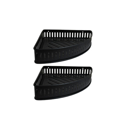 ESTANTE ESQUINERO DE 2 PISOS NEGRO LH-4753