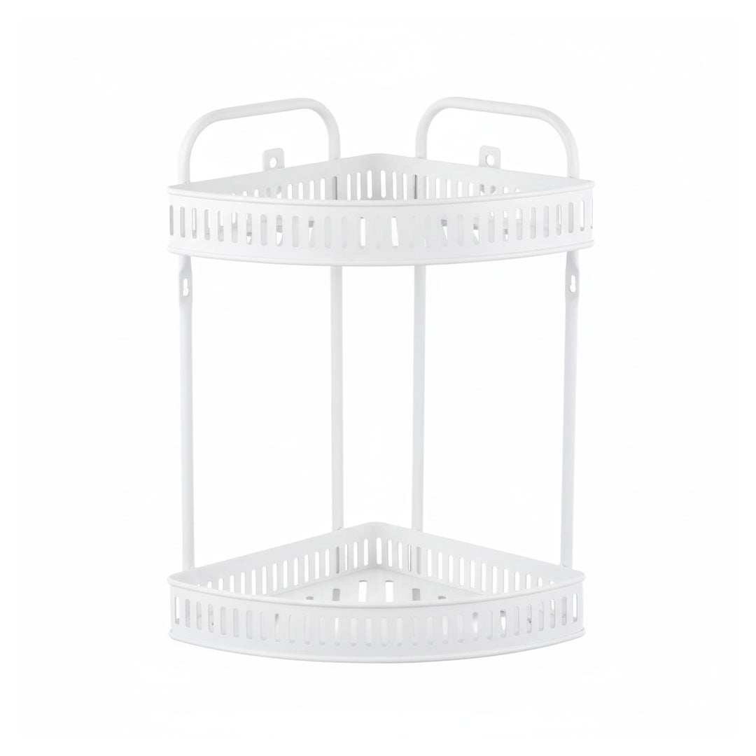 ESTANTE ESQUINERO DE 2 PISOS COLOR BLANCO LH-4754