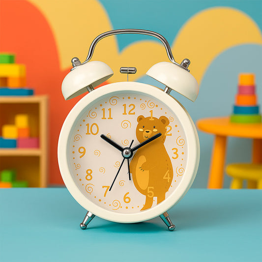 RELOJ DESPERTADOR REDONDO CON LUZ  LH-4826