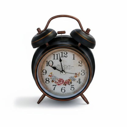 RELOJ DESPERTADOR REDONDO FONDO FLORES LH-4829