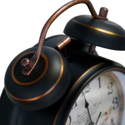 RELOJ DESPERTADOR REDONDO FONDO FLORES LH-4829