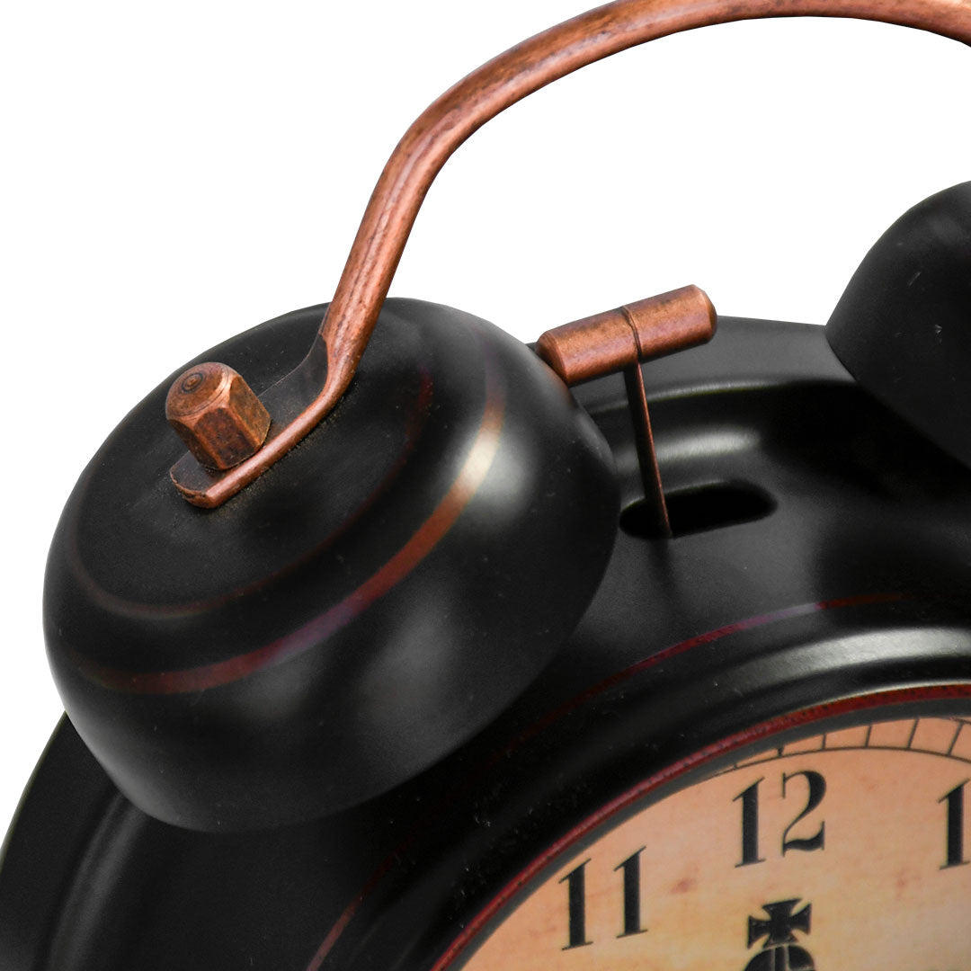 RELOJ DESPERTADOR REDONDO FONDO CORONA LH-4830