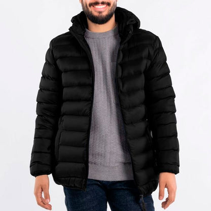 CAMPERA NAILON C/CAPUCHA COLOR NEGRO LABRADOR L
