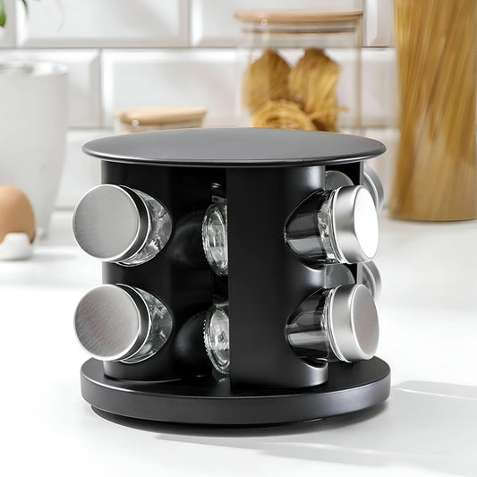 ESPECIERO 8 PZ GIRATORIO NEGRO LH-4615
