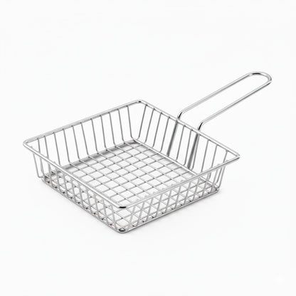 CANASTO METALICO CUADRADO PLATEADO LH-4629