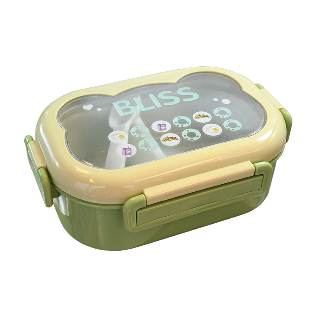 VIANDA 4 CIERRES 2 SEPARACIONES C/CUCHARA LH-4927