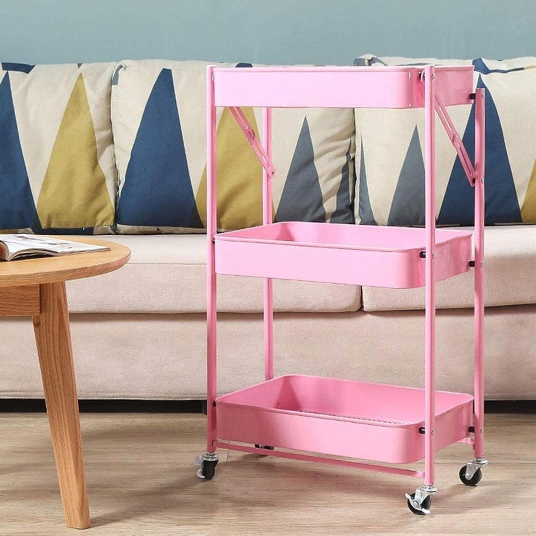 ORGANIZADOR 3 NIVELES PLEGABLE COLOR ROSADO LH4744