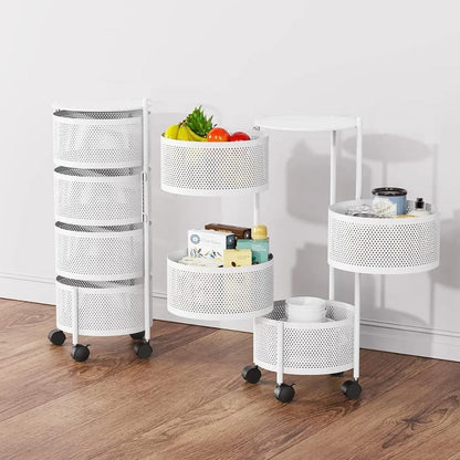 ORGANIZADOR DE 4 PISOS REDONDO BLANCO LH-4747