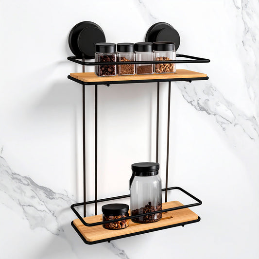 ESTANTE ORGANIZADOR REC NEG 2 NIV BASE MAD LH-4762