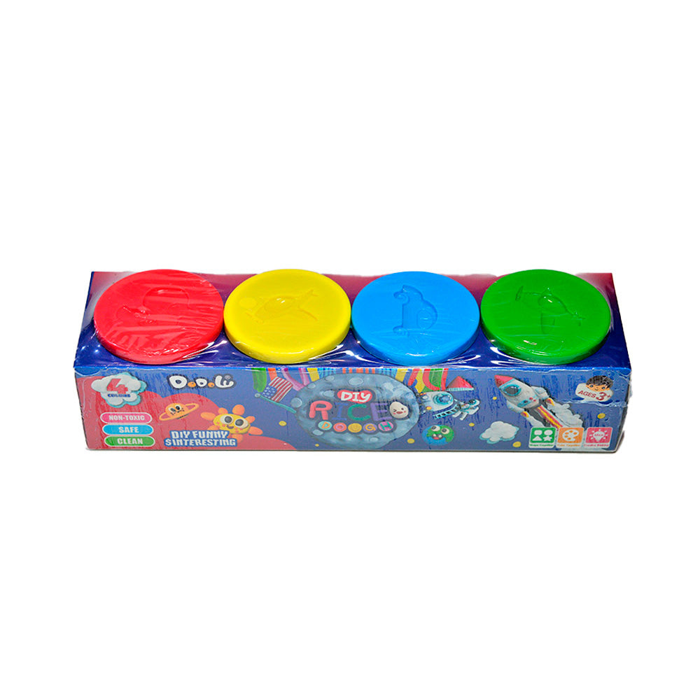 MASA PARA MOLDEAR 4 COLORES NEON LH-4528