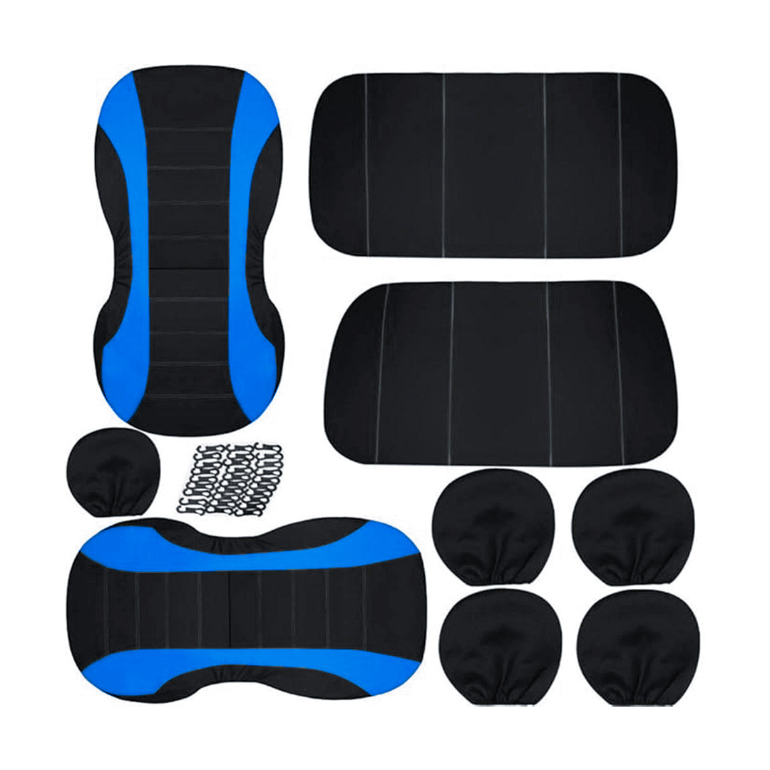 CUBRE ASIENTO TELA DETALLES AZUL LH-4544