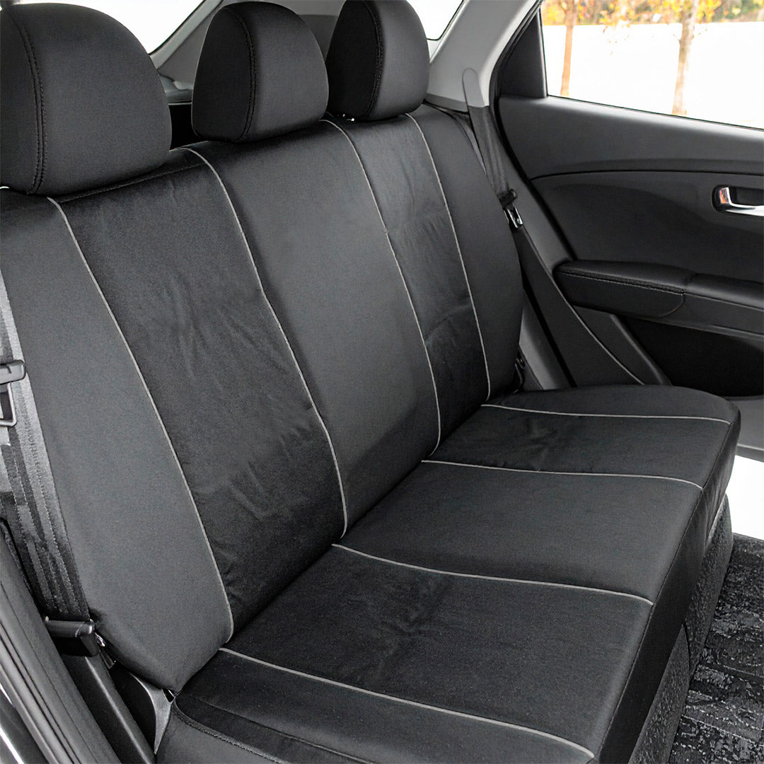 CUBRE ASIENTO TELA DETALLES GRIS LH-4546