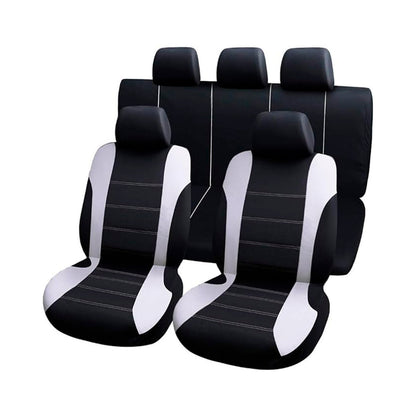CUBRE ASIENTO TELA DETALLES GRIS LH-4546