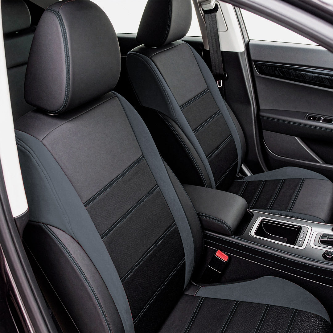CUBRE ASIENTO TELA DETALLES GRIS LH-4546