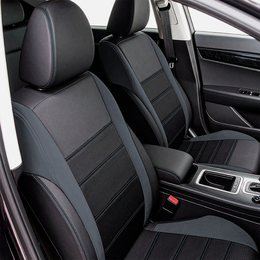 CUBRE ASIENTO TELA DETALLES GRIS LH-4546