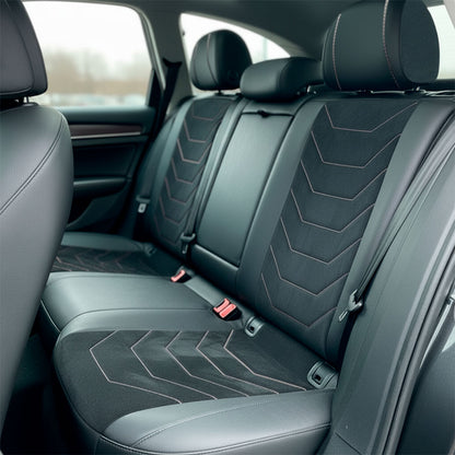 CUBRE ASIENTO SEMI CUERO DETALLES GRIS LH-4548