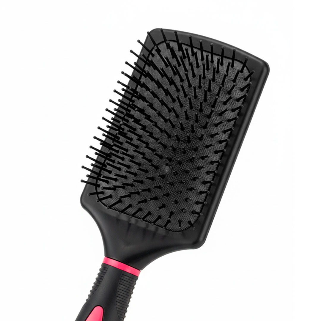 CEPILLO RECTANGULAR NEGRO Y ROSA LH-4875
