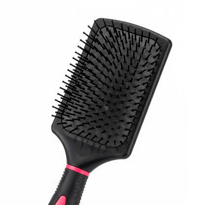 CEPILLO RECTANGULAR NEGRO Y ROSA LH-4875