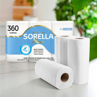 TOALLAS DE PAPEL SORELLA 120HOJAS X3   2155