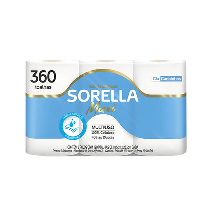 TOALLAS DE PAPEL SORELLA 120HOJAS X3   2155