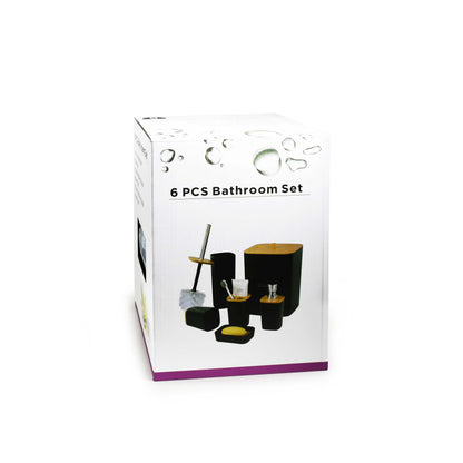 SET DE BAÑO 6PZ GRIS PREMIUM LH-3652