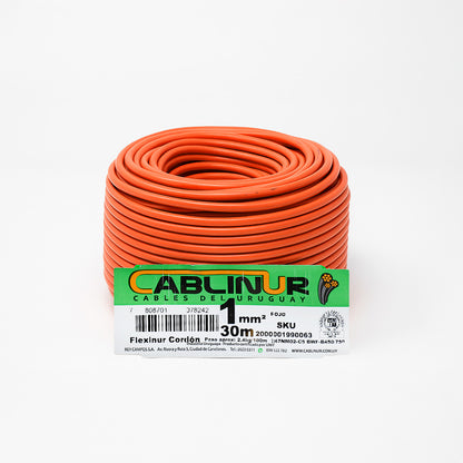 CABLE 1X1MM 30 METROS CABLINUR MARRON FLCO1M30