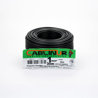 CABLE 1X1MM 30 METROS CABLINUR NEGRO FLCO1N30