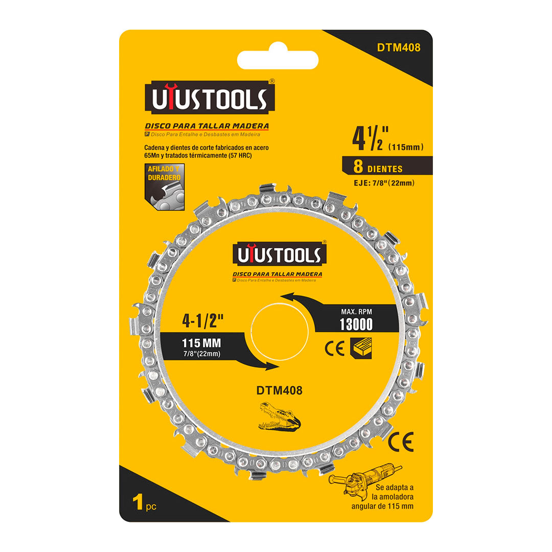 DISCO CORTE MADERA ACERO 4 1/2″ UYUSTOOLS DTM413