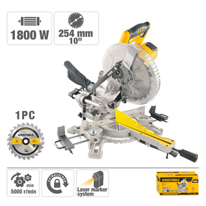 SIERRA INGLETADORA 255MM1800W TELES UY-SIN02-255T