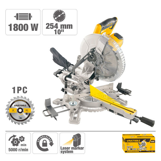 SIERRA INGLETADORA 255MM1800W TELES UY-SIN02-255T