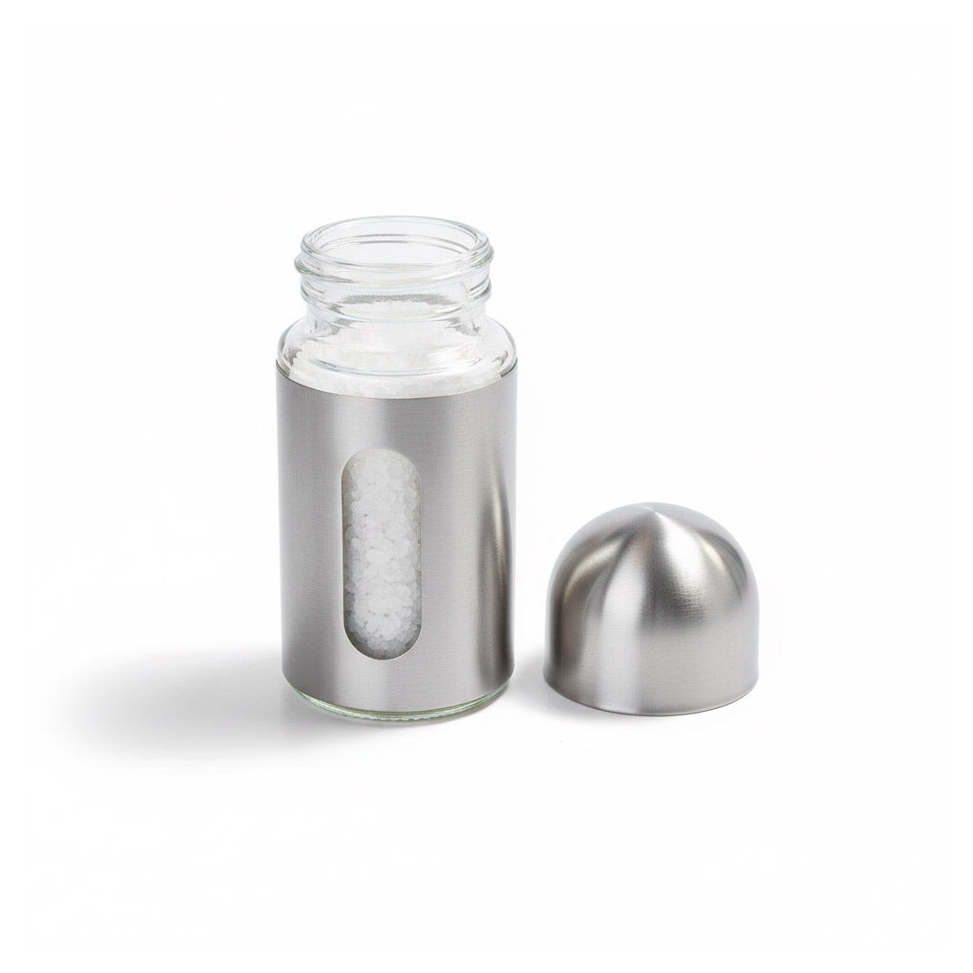CONDIMENTERO DISPENSADOR 5PZ PLATEADO TW-110046