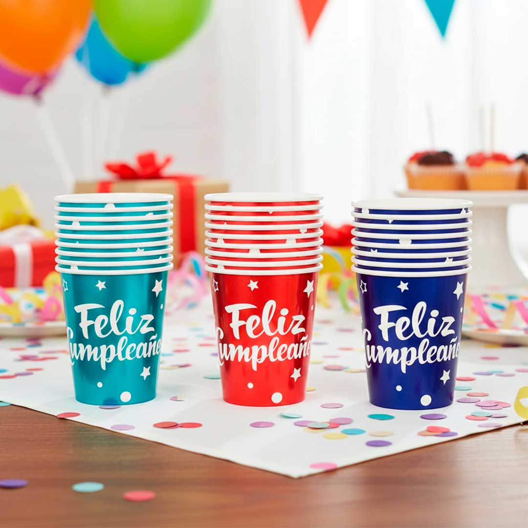 VASOS DESCARTABLES X10UNID DISEÑOS VARIOS TWKC-7