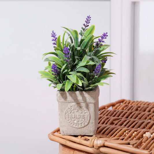 ADORNO PLANTA C/FLORES Y MACETA  FY019
