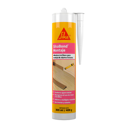 ADHESIVO MONTAJE SIKABOND GRIS 300CC