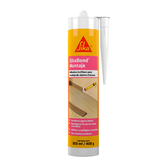 ADHESIVO MONTAJE SIKABOND GRIS 300CC