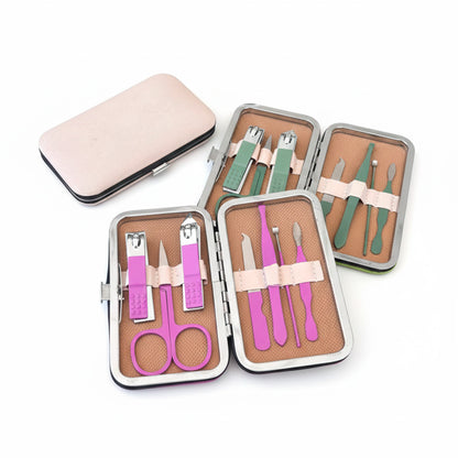 SET PEDICURE 7 PCS COLORES VARIOS TZGGL-05
