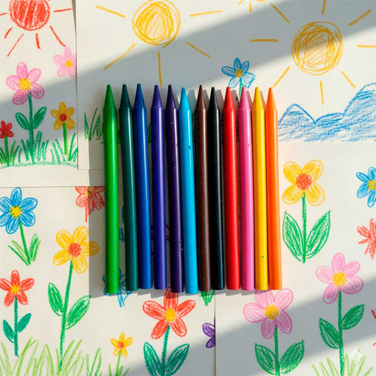CRAYOLAS DE COLORES CAJA X12 UNID HAOQ-104