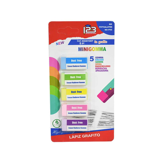 BLISTER GOMAS DE BORRAR X5UNID XD401007