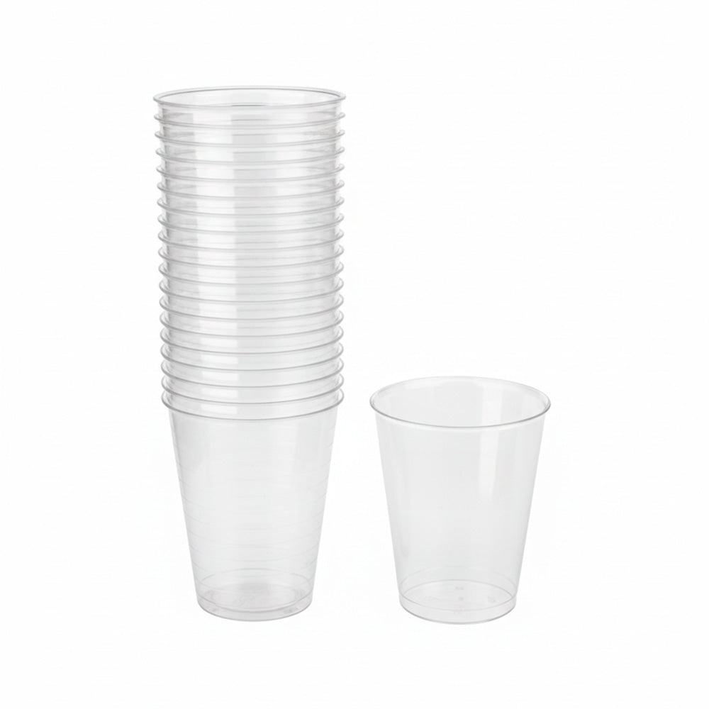 SET VASOS DESCARTABLES TRANSPARENTE X20UNID CH86