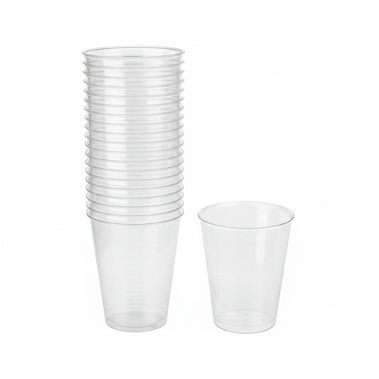 SET VASOS DESCARTABLES TRANSPARENTE X20UNID CH86