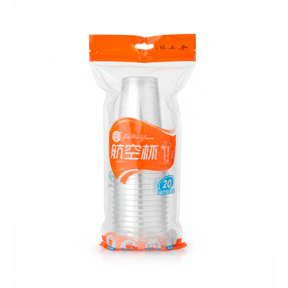 SET VASOS DESCARTABLES TRANSPARENTE X20UNID CH86